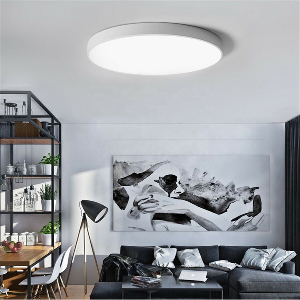 Hlinear LXX80-M-TA-330 Taurus Series Panel Light Round LED Dimmable Flat Suspending Ceiling Panel Light for Home Office Hotel