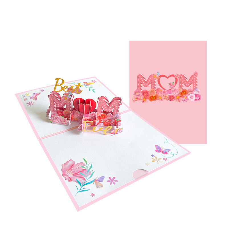 2024 HLY Greeting Pop Up Card suppliers Luxury Funny mother's day 3D Custom Print Laser Cut 3d Invites pop up cards