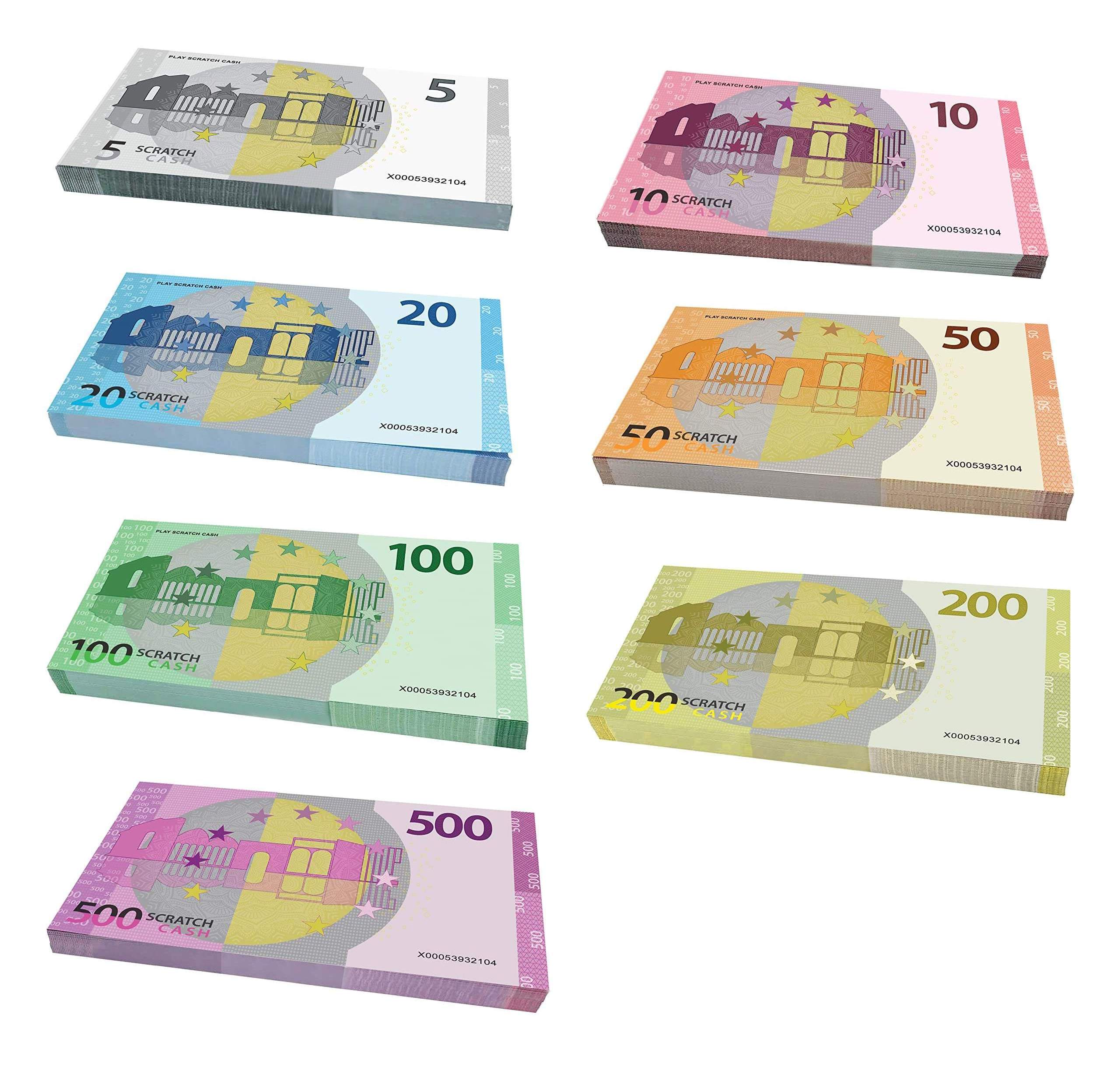 Banknotes Paper Prop Money One Stack 100 Pcs Euro Bills Realistic Play Money for Movie Props