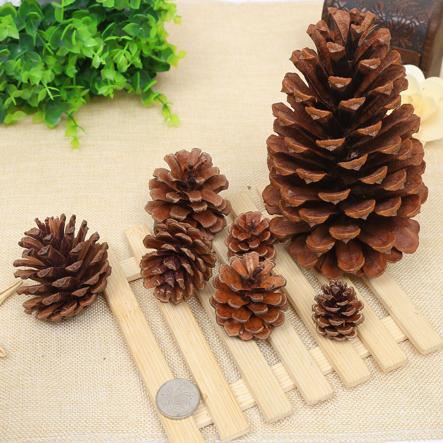 1-18CM Pineapple Christmas Decorative Pendant High Quality Wooden Natural Pine Cones Merry Christmas Decoration