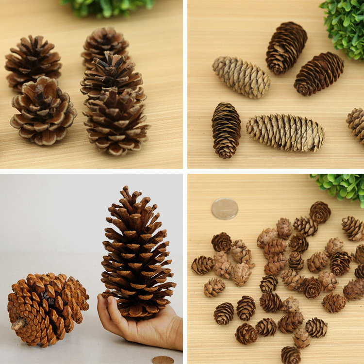 1-18CM Pineapple Christmas Decorative Pendant High Quality Wooden Natural Pine Cones Merry Christmas Decoration