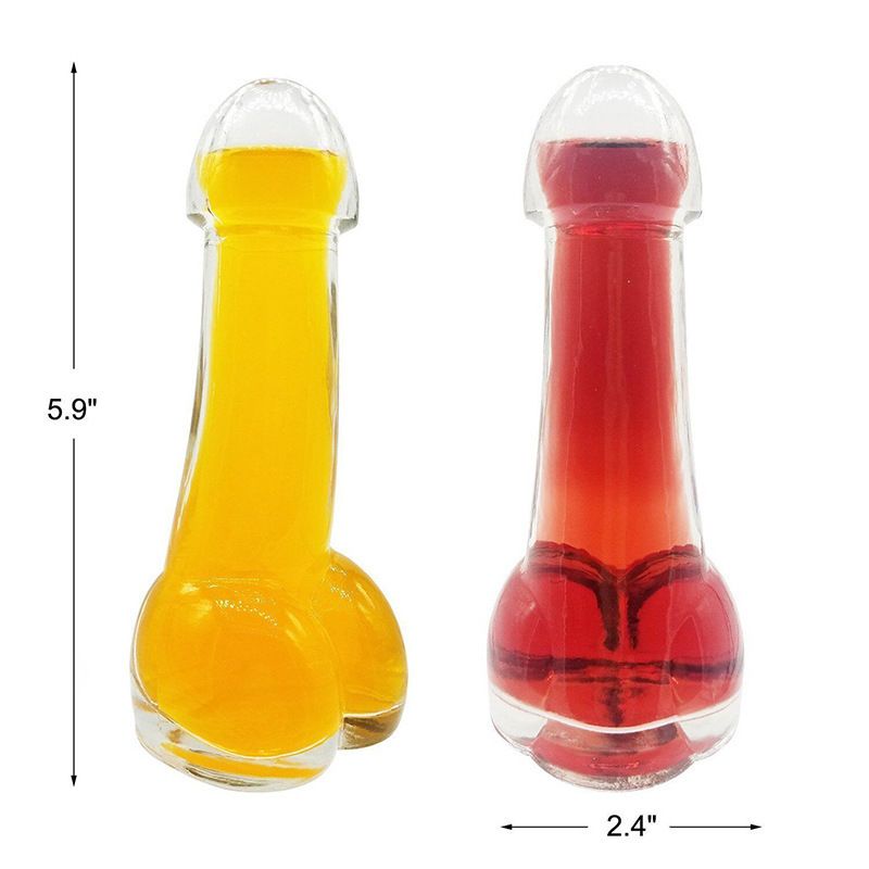 Bachelor Party Night Club Supplies Penis Shape clear beer Glass  can shape cup mugs dinking  beer glasses