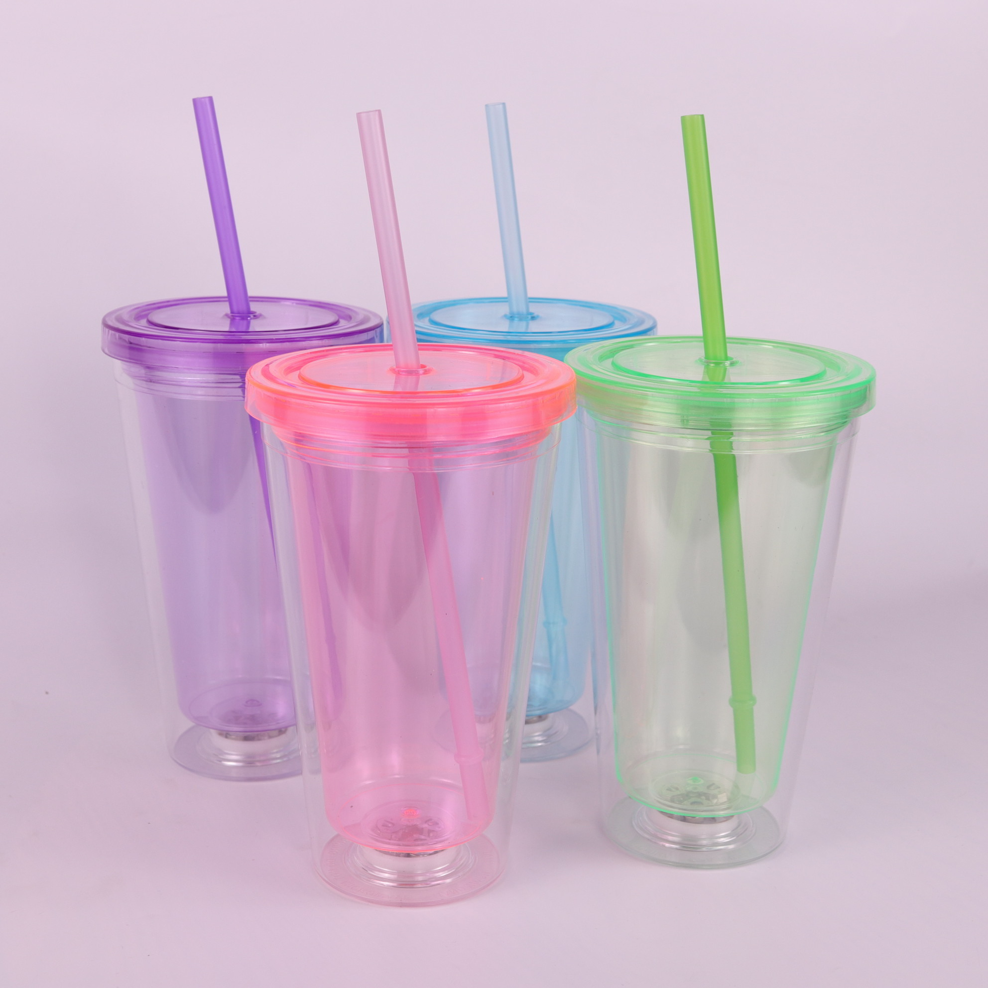 wholesale16Oz Led Drink Drinking Party Water Flashing Lights Light Up Cup Plastic Led Double Wall Tumbler