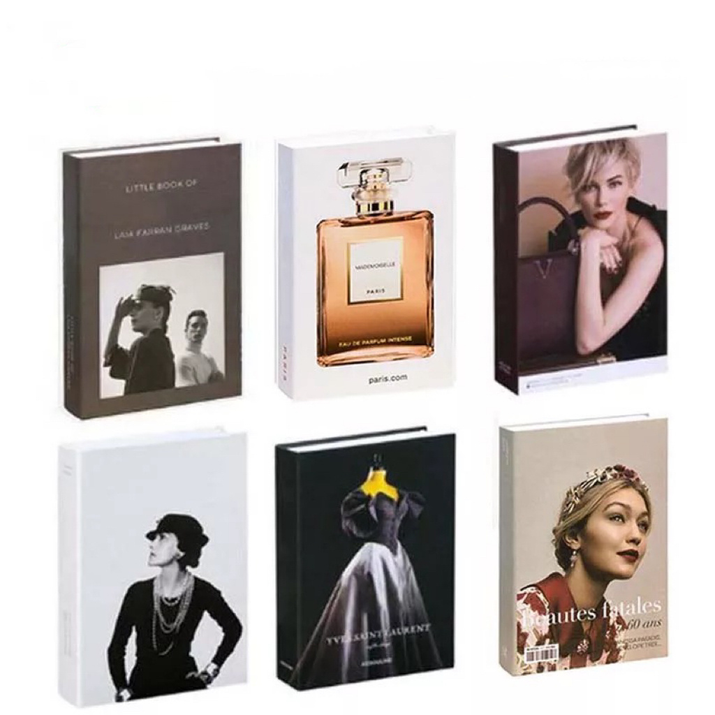 custom luxury fake designer books open fake books decoration magnetic box