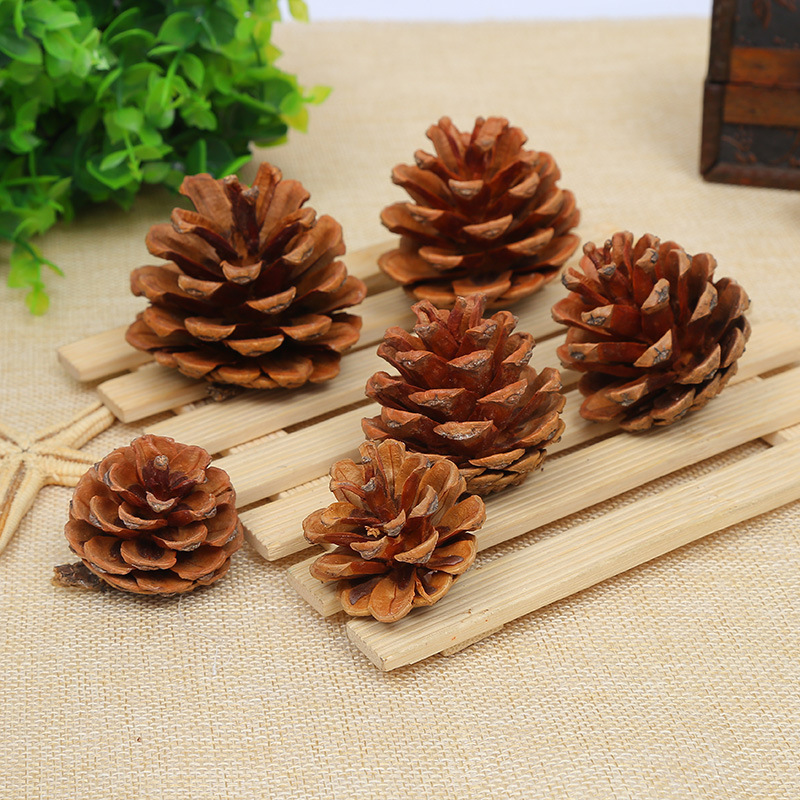 1-18CM Pineapple Christmas Decorative Pendant High Quality Wooden Natural Pine Cones Merry Christmas Decoration