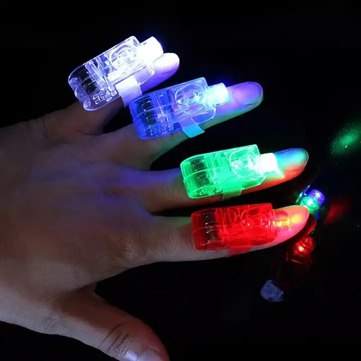 Glow In The Dark Party Supplies Led Finger Flashlight Light Up Finger Ring Toys Led Party Finger Lights For Kids