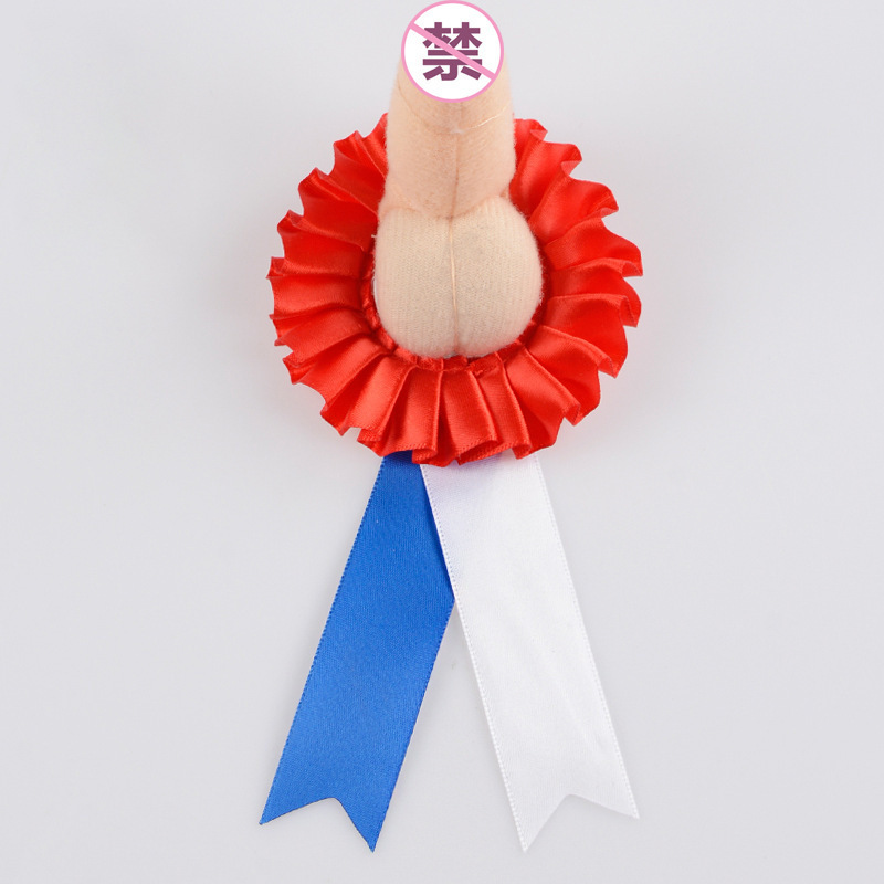 Funny Hens Night Party Boob and Penis Ribbon Rosette Badges for Naughty Bachelor Party Favors Adult Birthday Party Gifts