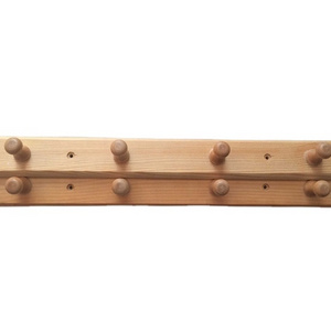 Wood Wall Mount Coat Rack with 6 Pegs for Mudroom  Entryway Kitchen Closet and More Natural Wood