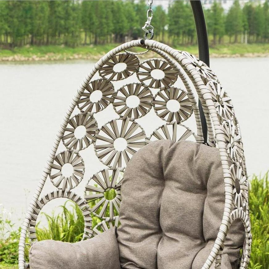 Outdoor Double/Single silla de huevo Seat Pink Black Bag Green Garden Furniture Patio Swings Rattan Hanging Egg Chair