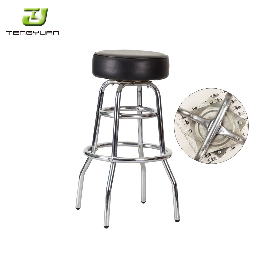 chrome restaurant metal cushion swivel counter bar stools used commercial bar stools