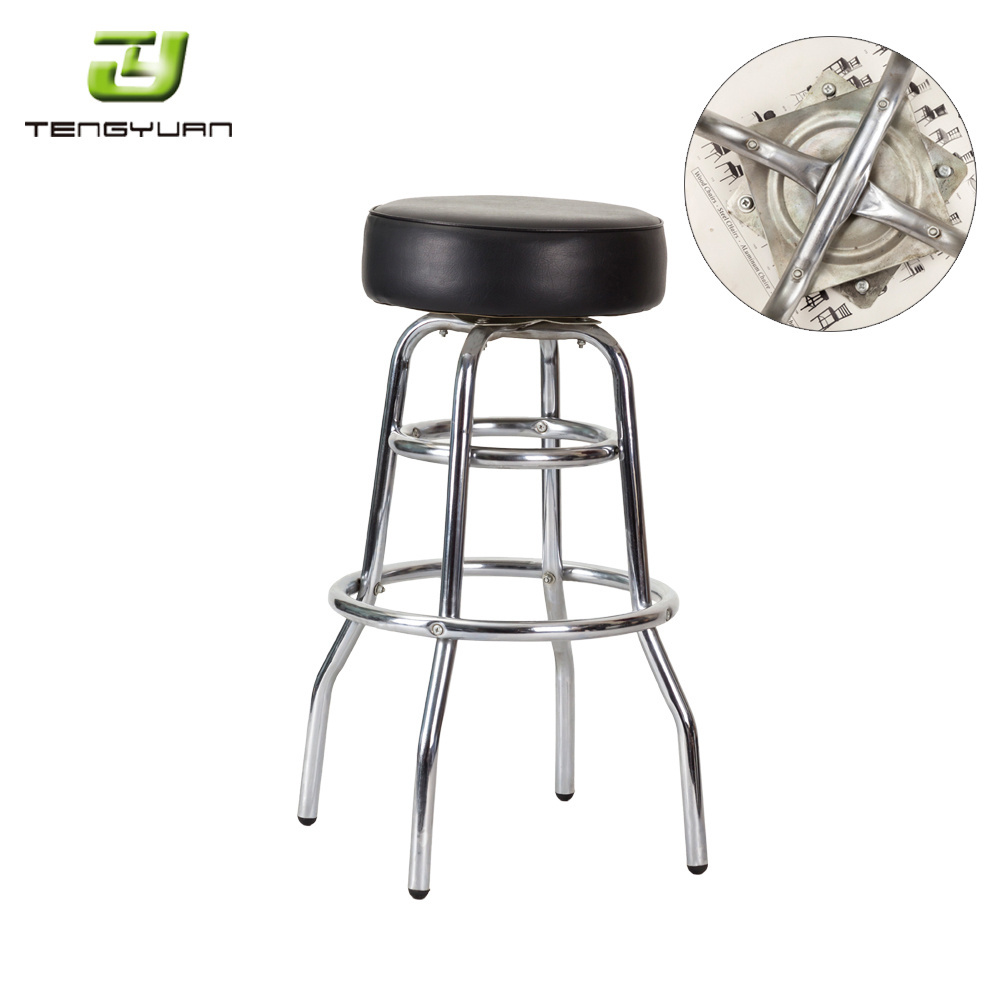 chrome restaurant metal cushion swivel counter bar stools used commercial bar stools