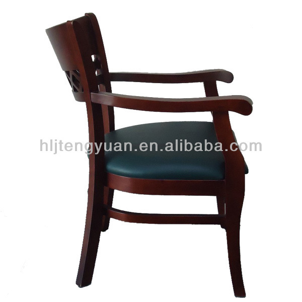 Popular Armrest Comfortable Chairs For The Elderly Modern Wooden Armrest Chair