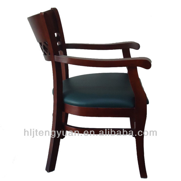 Popular Armrest Comfortable Chairs For The Elderly Modern Wooden Armrest Chair