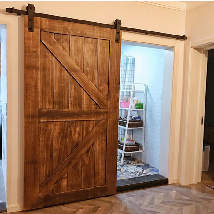 exterior wood door house entry door Sliding wood barn door