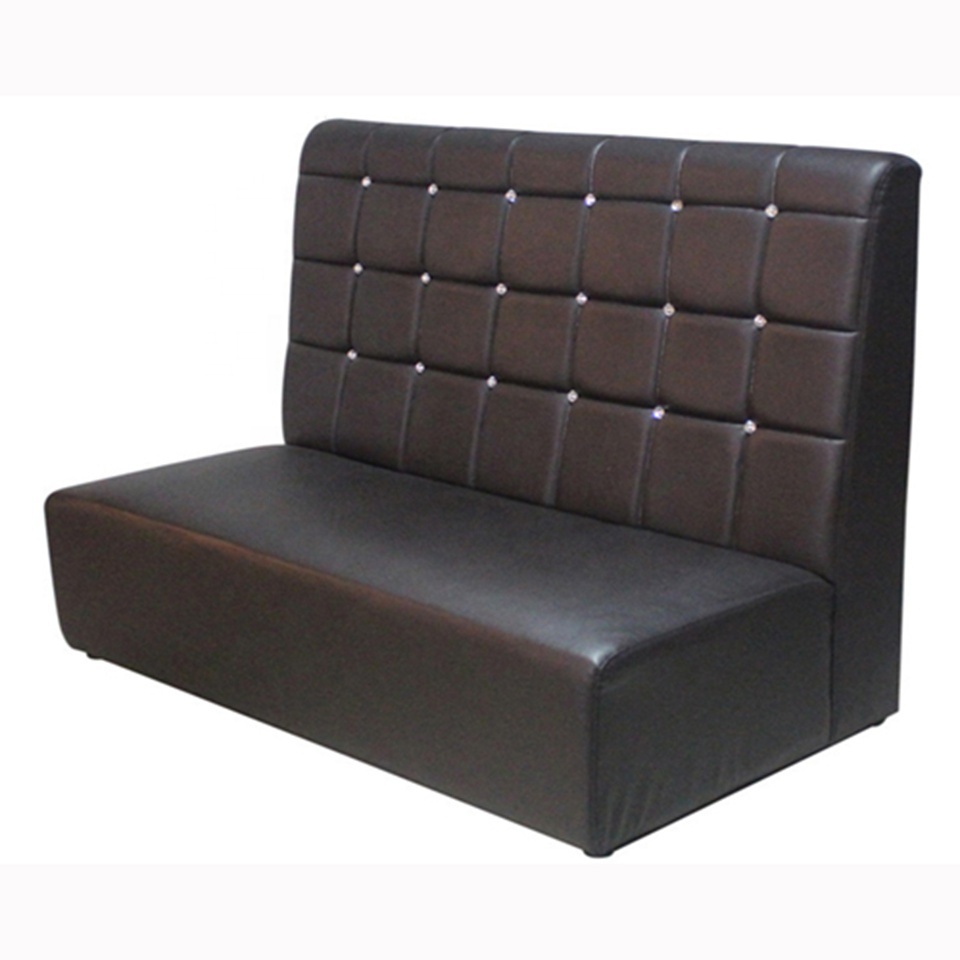 Black color soft sofa restaurant booth seating used restaurant booths