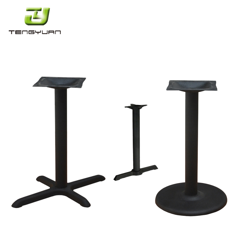 Metal tulip dining restaurant round or cross shape cast iron table base