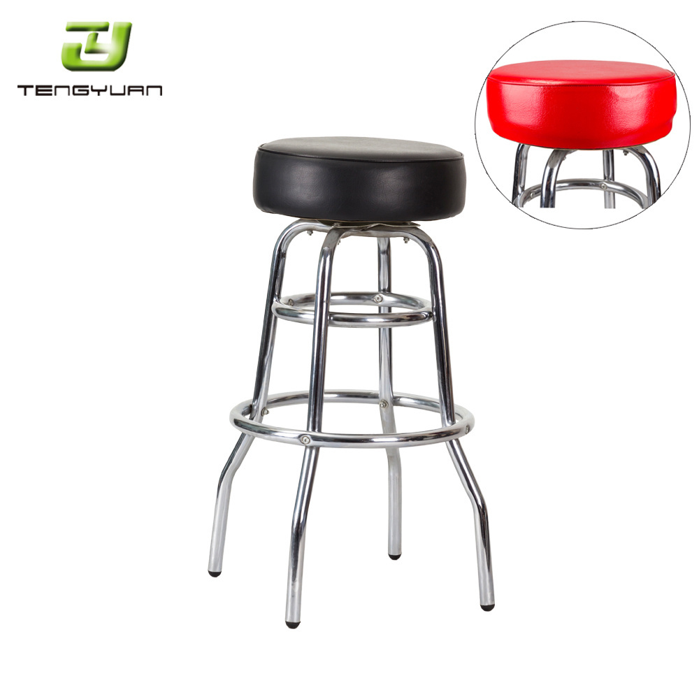 chrome restaurant metal cushion swivel counter bar stools used commercial bar stools