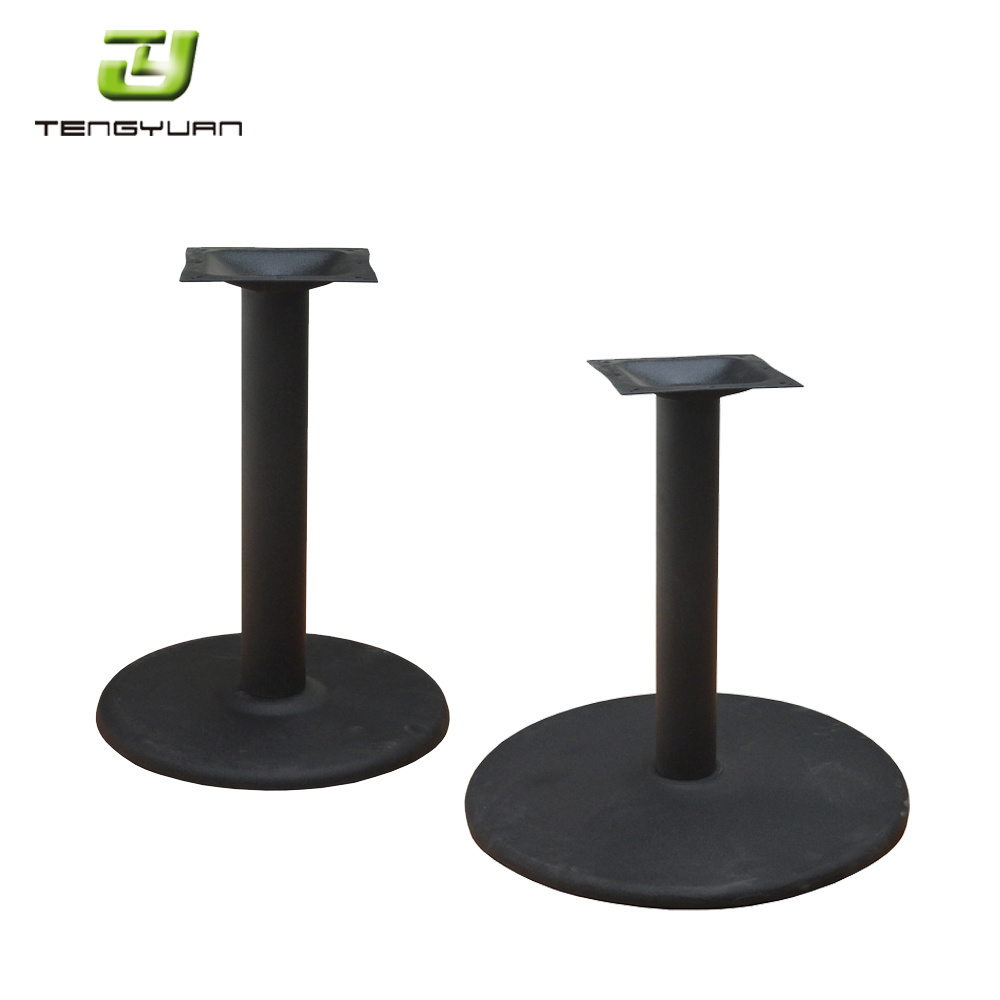 Metal tulip dining restaurant round or cross shape cast iron table base