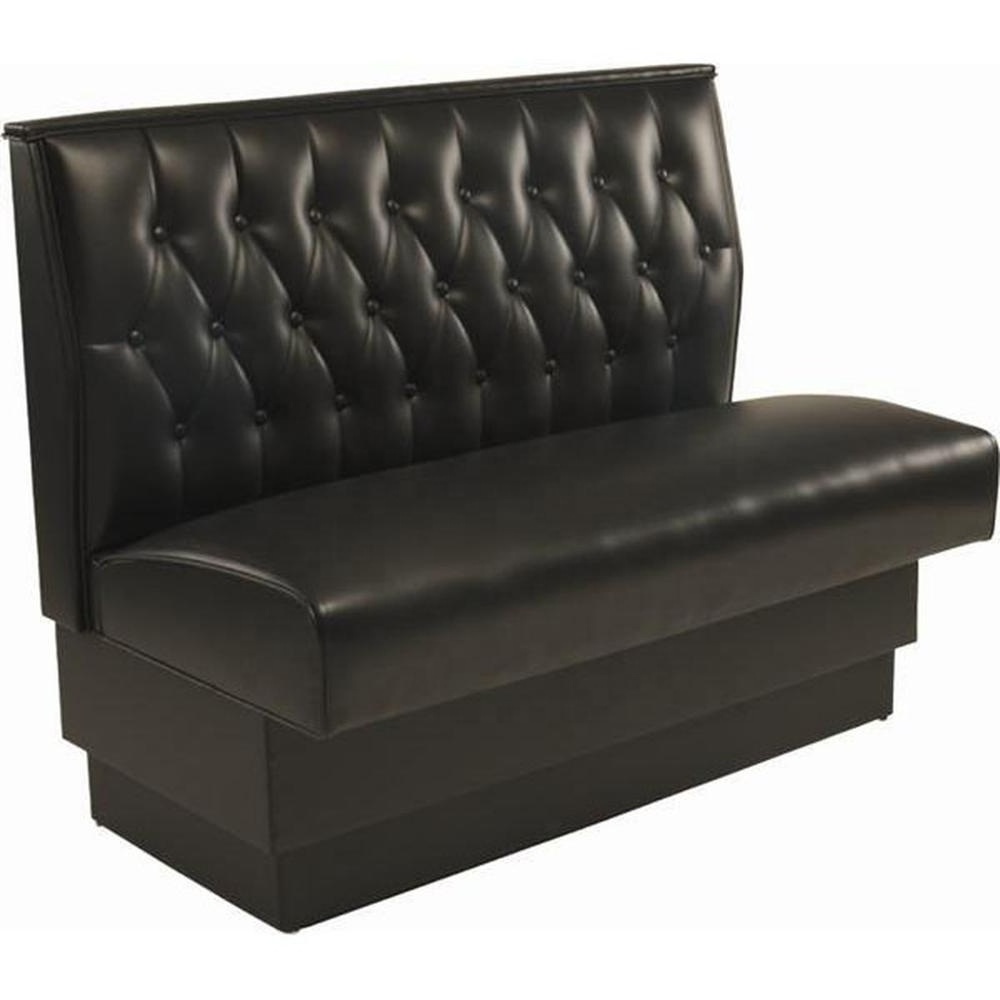 Black color soft sofa restaurant booth seating used restaurant booths