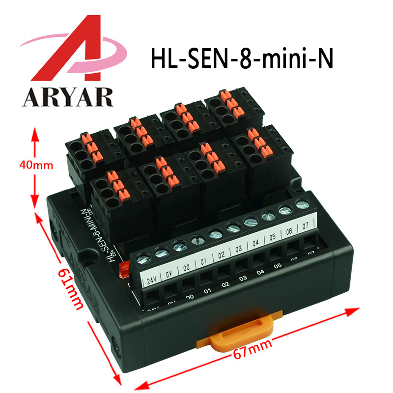 PLC Sensor wiring terminal table photoelectric proximity switch spring 8-bit 2-wire 3-wire instead T081 quick connector