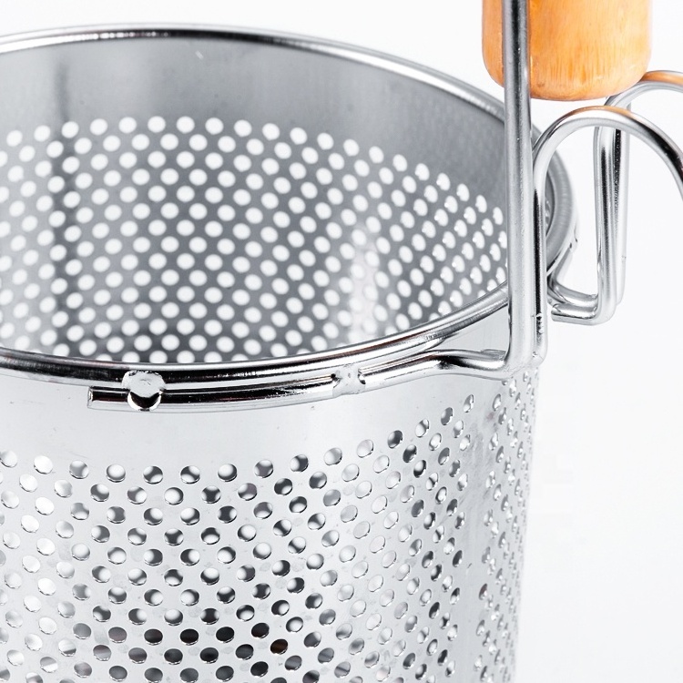 Stainless Steel Strainer Basket Wire Mesh Food Skimmer Kitchen Sieve for Pasta Dumpling Noodle