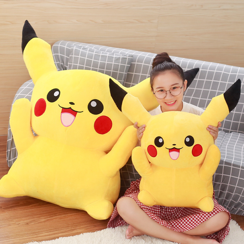 Wholesale Anime Pokemoned Pikachu Stuffed Plush Toy Large Game Pet Doll Bedtime Throw Pillow Cloth Doll Birthday Gift For Girls