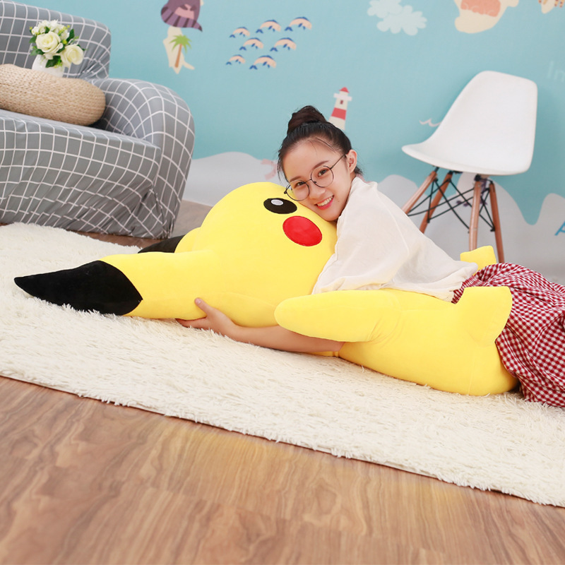 Wholesale Anime Pokemoned Pikachu Stuffed Plush Toy Large Game Pet Doll Bedtime Throw Pillow Cloth Doll Birthday Gift For Girls