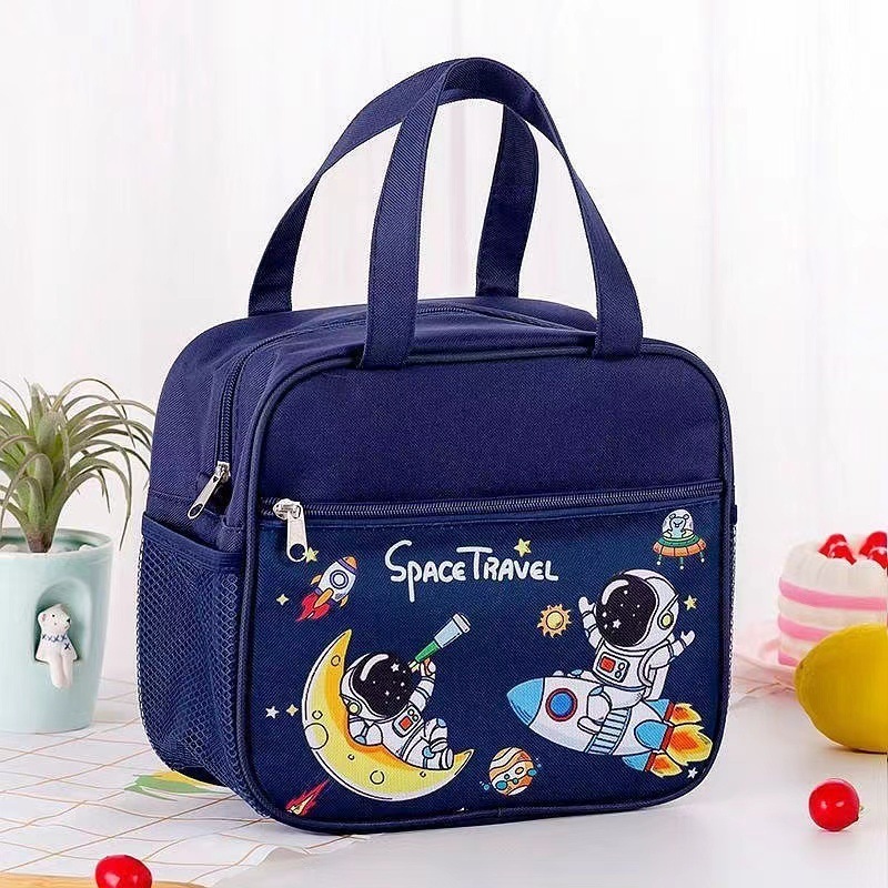 Kuromi Cute Pupil Lunch Box Insulated Tote Bag Children's Cartoon Doraemoned Thickened Aluminum Film Student Lunch Bento Bag