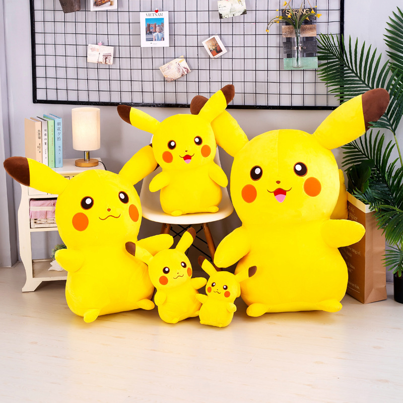 Cute Cartoon Large Throw Pillow Pokemoned Stuffed Anime Doll Pikachu Plush Toys Birthday Gift For Kids Wholesale