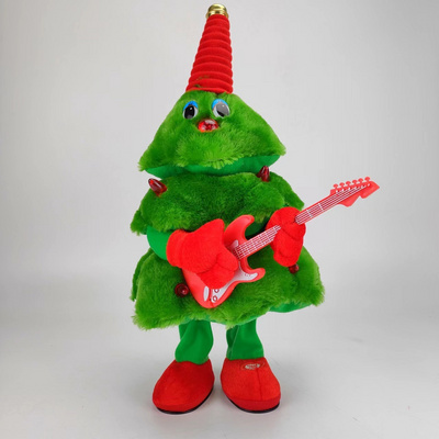 Electronic Christmas Gift Singing And Dancing Christmas Tree Doll Plush Toy Children's Gift Musical Instrument Trumpet