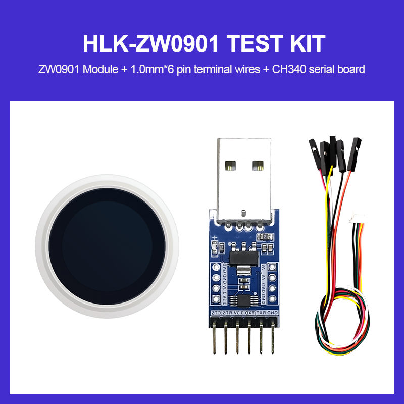 Hi-Link HLK-ZW0901 Area Array Semiconductor Fingerprint Identification Module ZW0901 Capacitive Touch Fingerprint Sensor Switch