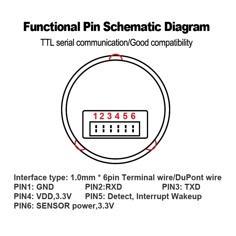 Hi-Link HLK-ZW0901 Area Array Semiconductor Fingerprint Identification Module ZW0901 Capacitive Touch Fingerprint Sensor Switch