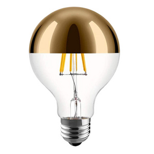 half gold globe led filament bulb e27 lights 6W 60W LED Edison bulbs G80 G95