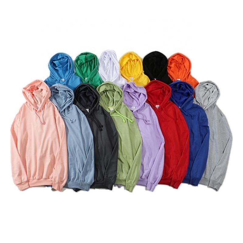 Men Pullover Fleece Custom Hoodie Cotton Poly Blend Fabric Hoodie 65 35 80% 20% 80 Cotton 20 Polyester Hoodies