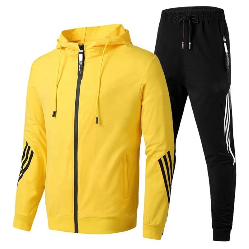 2021 Spring New Soft Comfortable Breathable Tracksuit Set Men Sports Zipped Warm Up Suit Plain Tracksuit for Printing