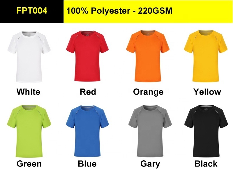 2023 Free Sample Moisture Wicking blank Running t-shirt Plain Quick Dry Workout Sport tshirt camiseta Custom Polyester t shirt