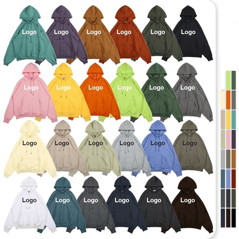 Men Pullover Fleece Custom Hoodie Cotton Poly Blend Fabric Hoodie 65 35 80% 20% 80 Cotton 20 Polyester Hoodies