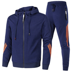 2021 Spring New Soft Comfortable Breathable Tracksuit Set Men Sports Zipped Warm Up Suit Plain Tracksuit for Printing