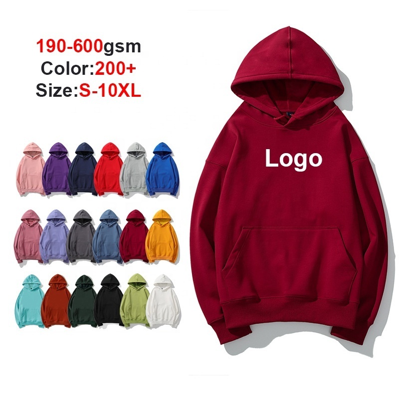 Men Pullover Fleece Custom Hoodie Cotton Poly Blend Fabric Hoodie 65 35 80% 20% 80 Cotton 20 Polyester Hoodies