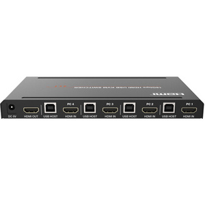 4K@60Hz HDR HDMI Switch 4 Port KVM Switch with 60Hz HDMI 4x1 HDMI KVM Switch Home Audio Video