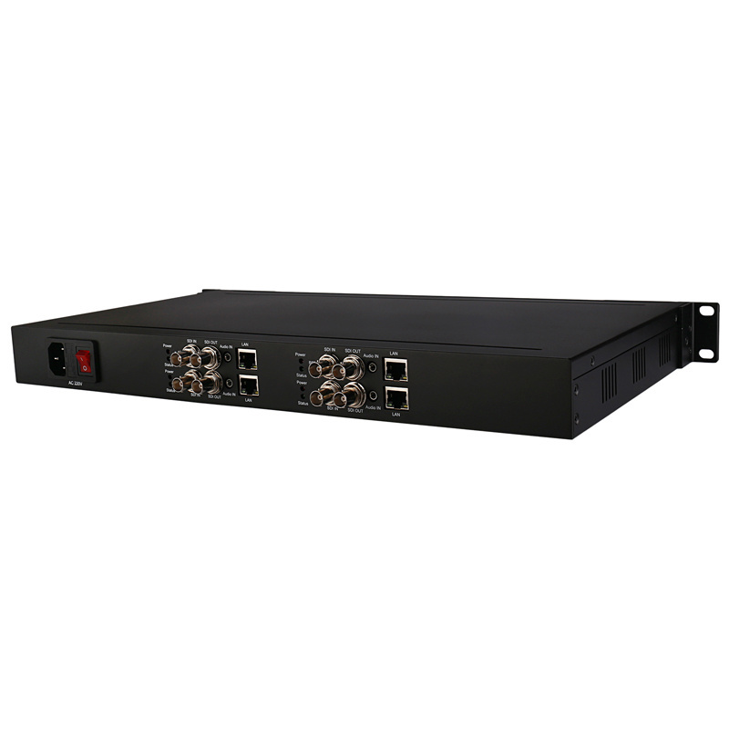 4 Channels SDI to IP Encoder H.265 HD-SDI 3G-SDI Video Live Stream IPTV RTMP Encoder