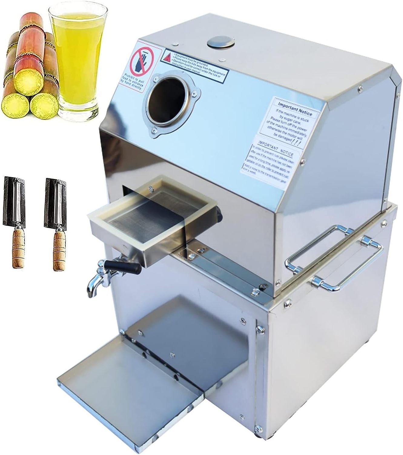 Stainless Steel Electric Sugarcane Extractor Sugar Cane Juice Squeezer Sugarcane Juicer Machine