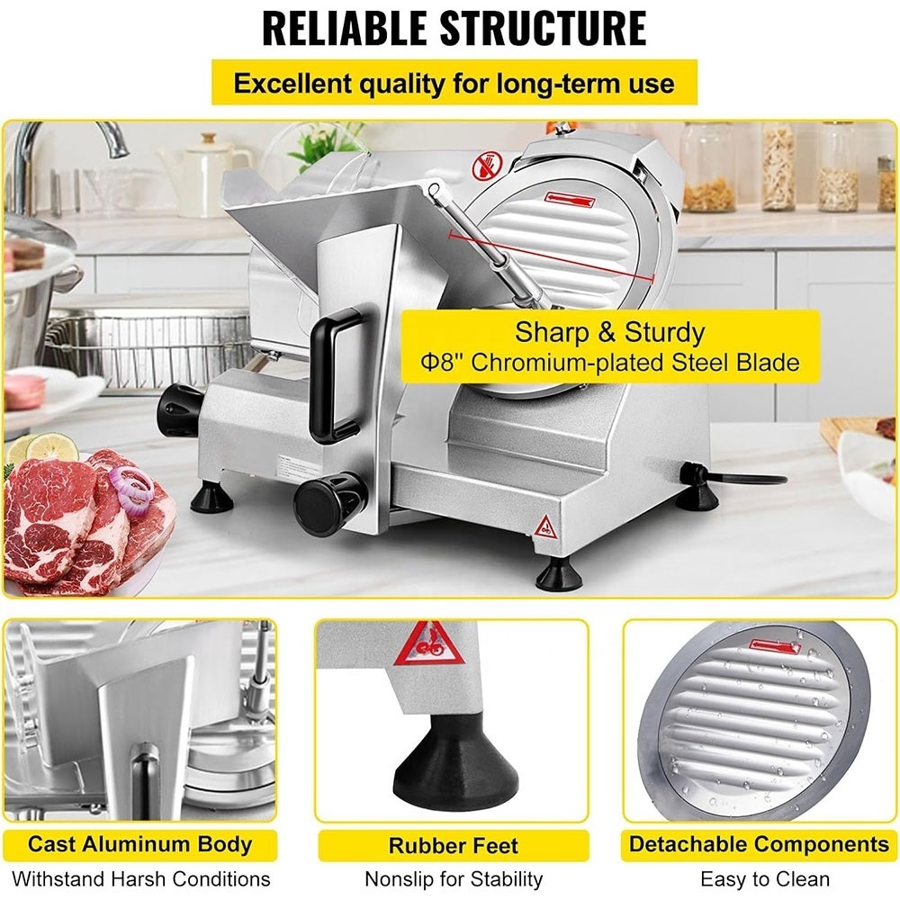 fully automatic stainless steel meat slicer machine cut frozen meat Cheese Food Ham Slicer Commercial / chopped meat machine