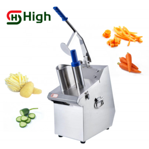 Commercial automatic vegetable cutter slicing and dicing vegetables