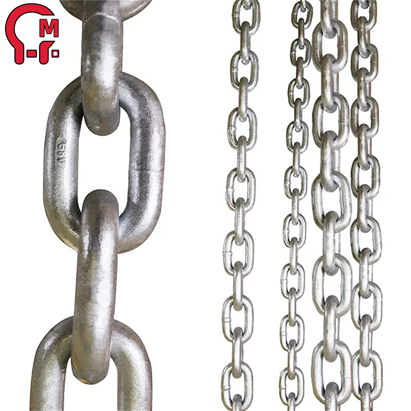 HLM high quality standard welded proof coil us type steel link astm80 chain