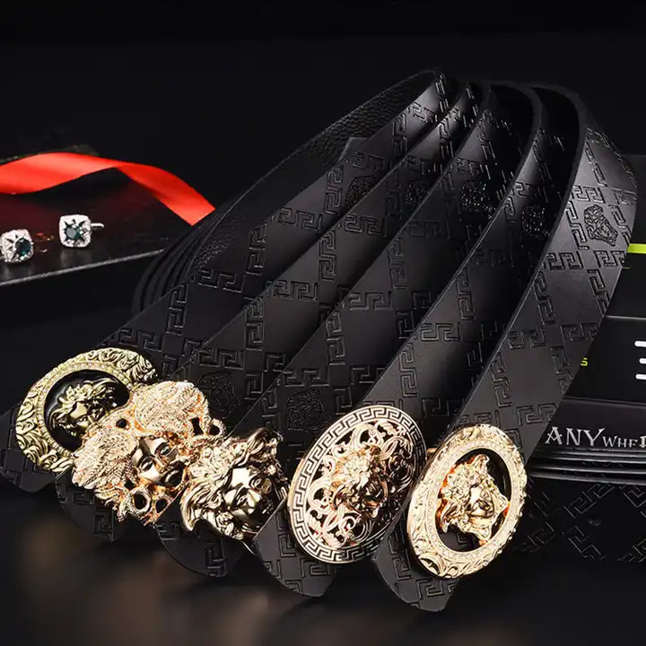 Classic Design Top Luxury Quality Real leather Famous Branded Belt for Men  factory price Low MOQ