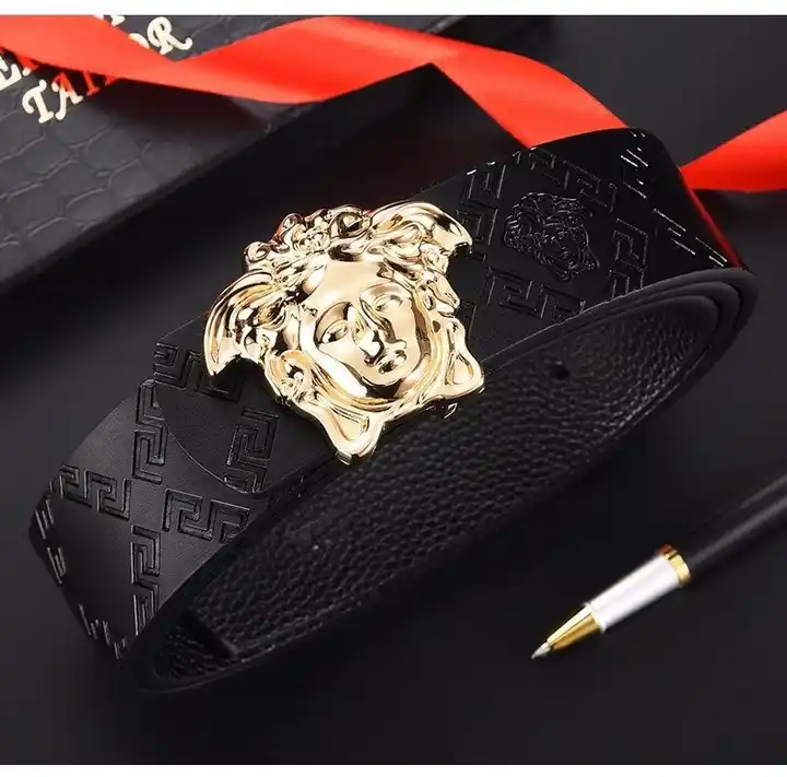 Classic Design Top Luxury Quality Real leather Famous Branded Belt for Men  factory price Low MOQ