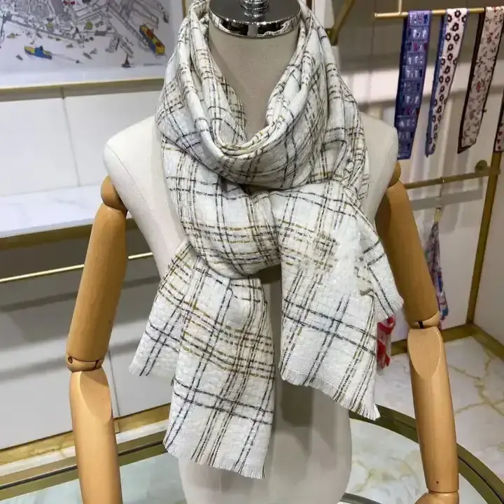 New arrival fashion luxury brand name winter thick women young tube long scarf