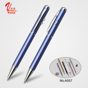 multi functional laser pointer pen metal ball pen with customized logo laser light led pen for gift