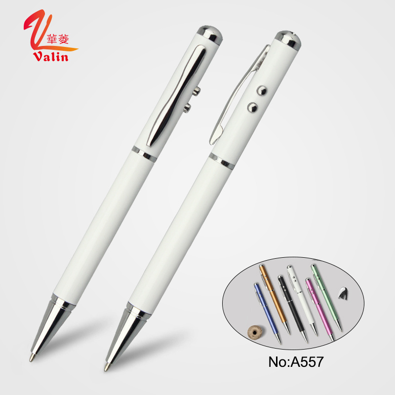 multi functional laser pointer pen metal ball pen with customized logo laser light led pen for gift